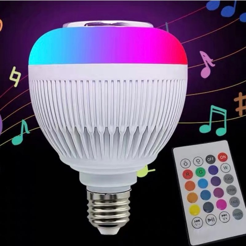 Lâmpada Caixa de Som Led Rgb Bluetooth + Controle Remoto PX-2321