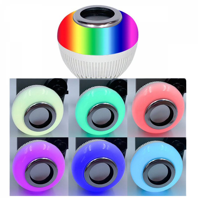 Lâmpada Caixa de Som Led Rgb Bluetooth + Controle Remoto PX-2321