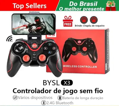 Controle Manete Gamepad Bluetooth Compatível Android Ios Pc