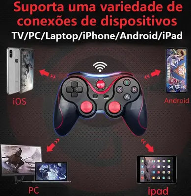 Controle Manete Gamepad Bluetooth Compatível Android Ios Pc