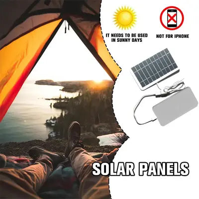 Painel Solar Portátil, Placa Solar Com USB, Carga Segura, Estabilizar Carregador De Bateria, Banco De Potência,para seu celular